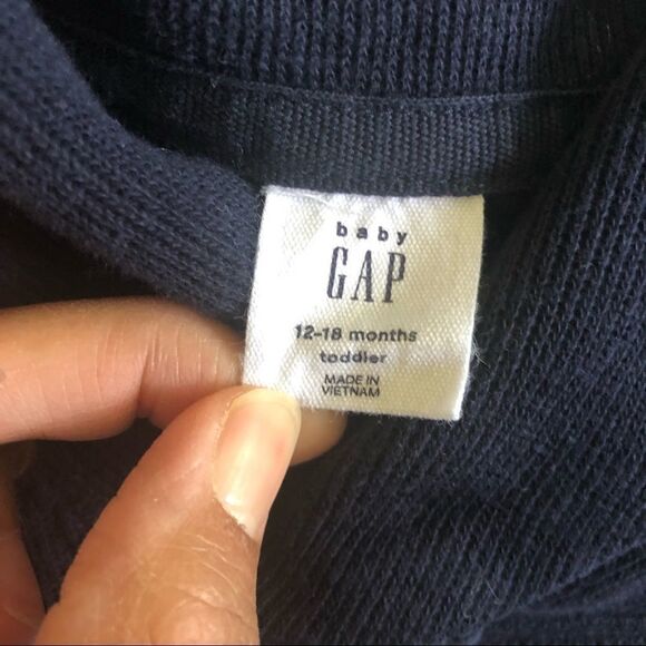 Gap Striped Toddler Sweater Navy 12-18 Months - Picture 3 of 4